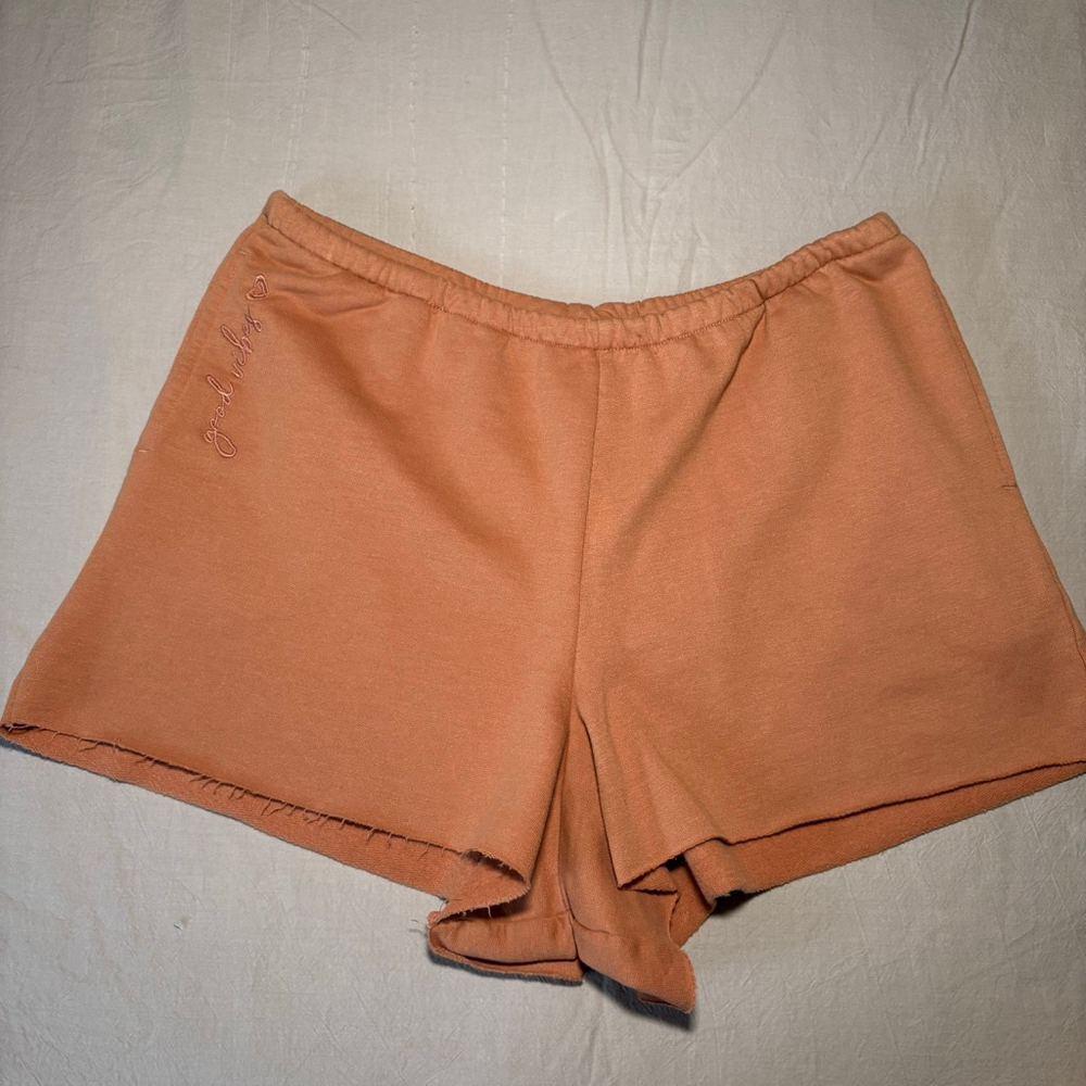 Women's ROXY Orange Good Vibes Athletic Shorts‎ L